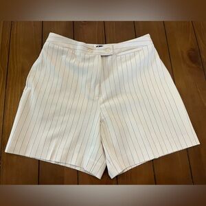 Haley Pinstriped Cream Color Vintage Shorts Size 6